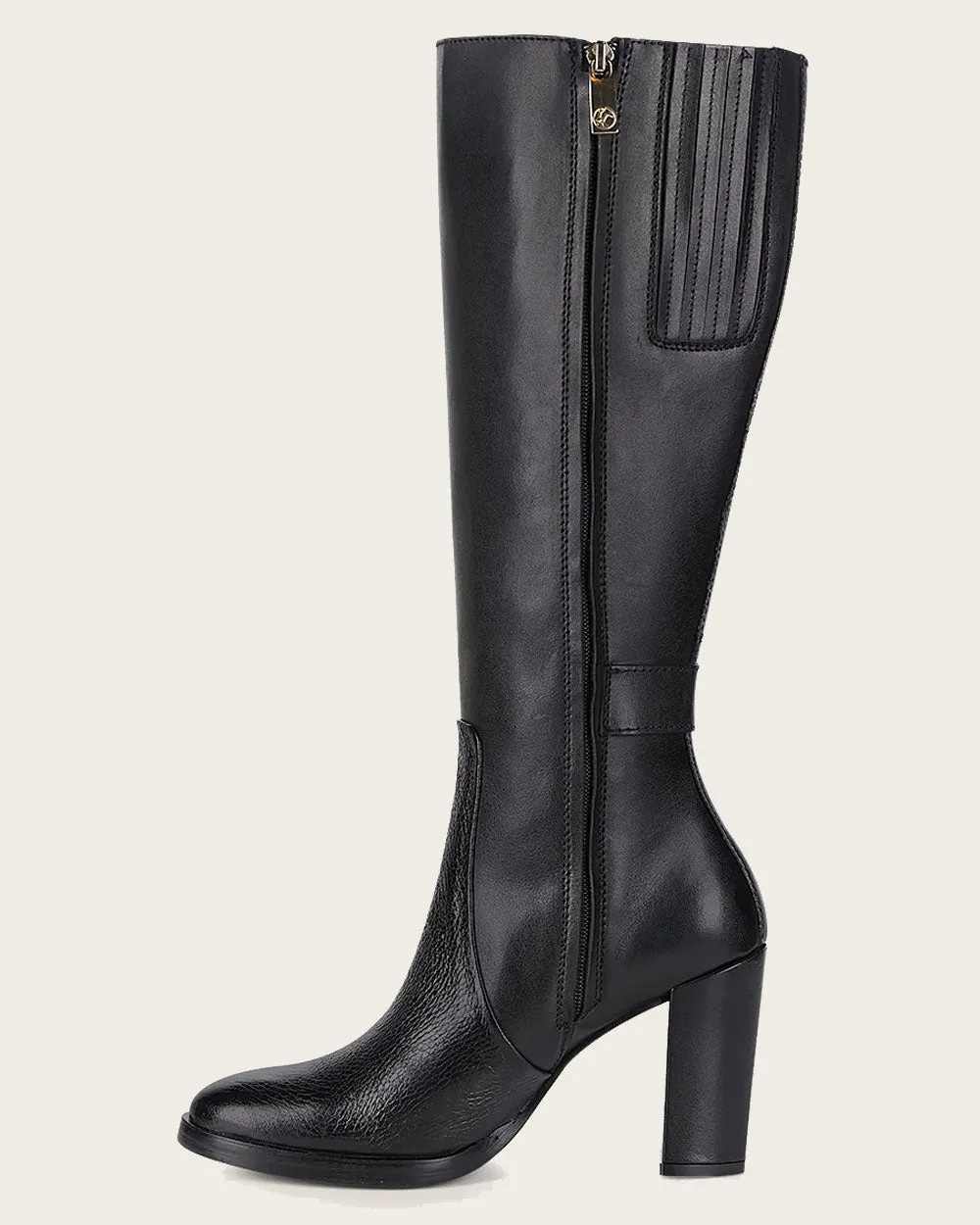 Tall black deer boot