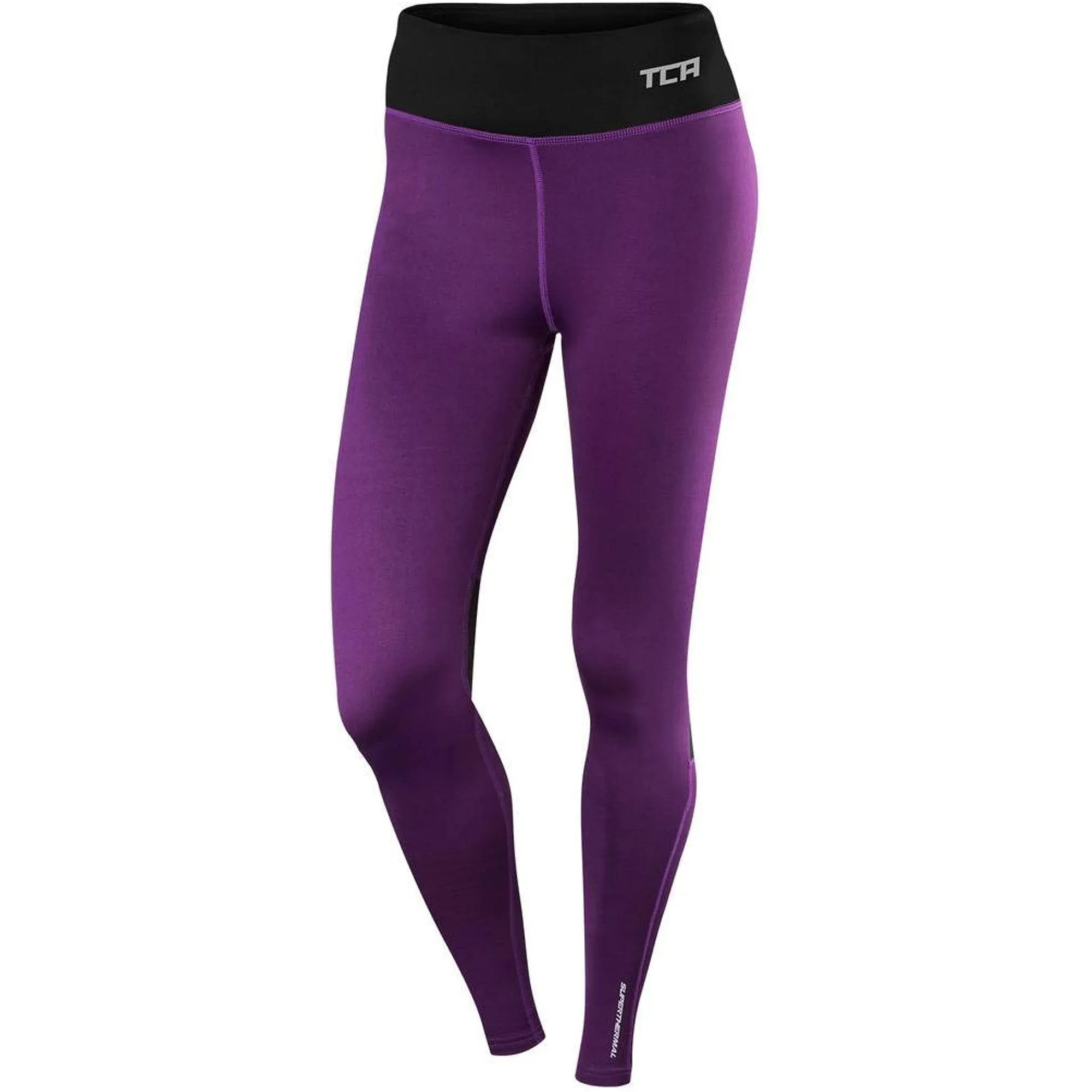 TCA SuperThermal Performance Womens Long Running Tights - Purple