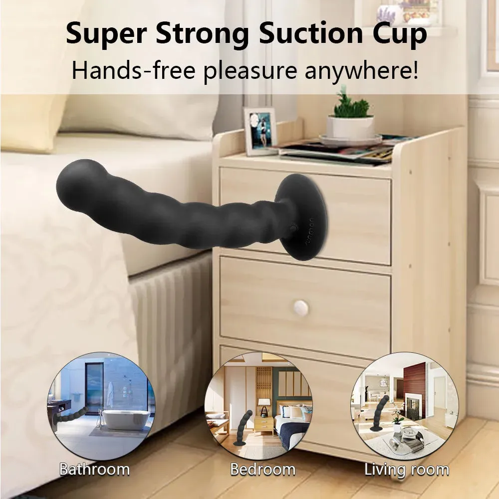 Thick Vibrating Wireless Butt Plug Prostate Massager Best Anus Toys