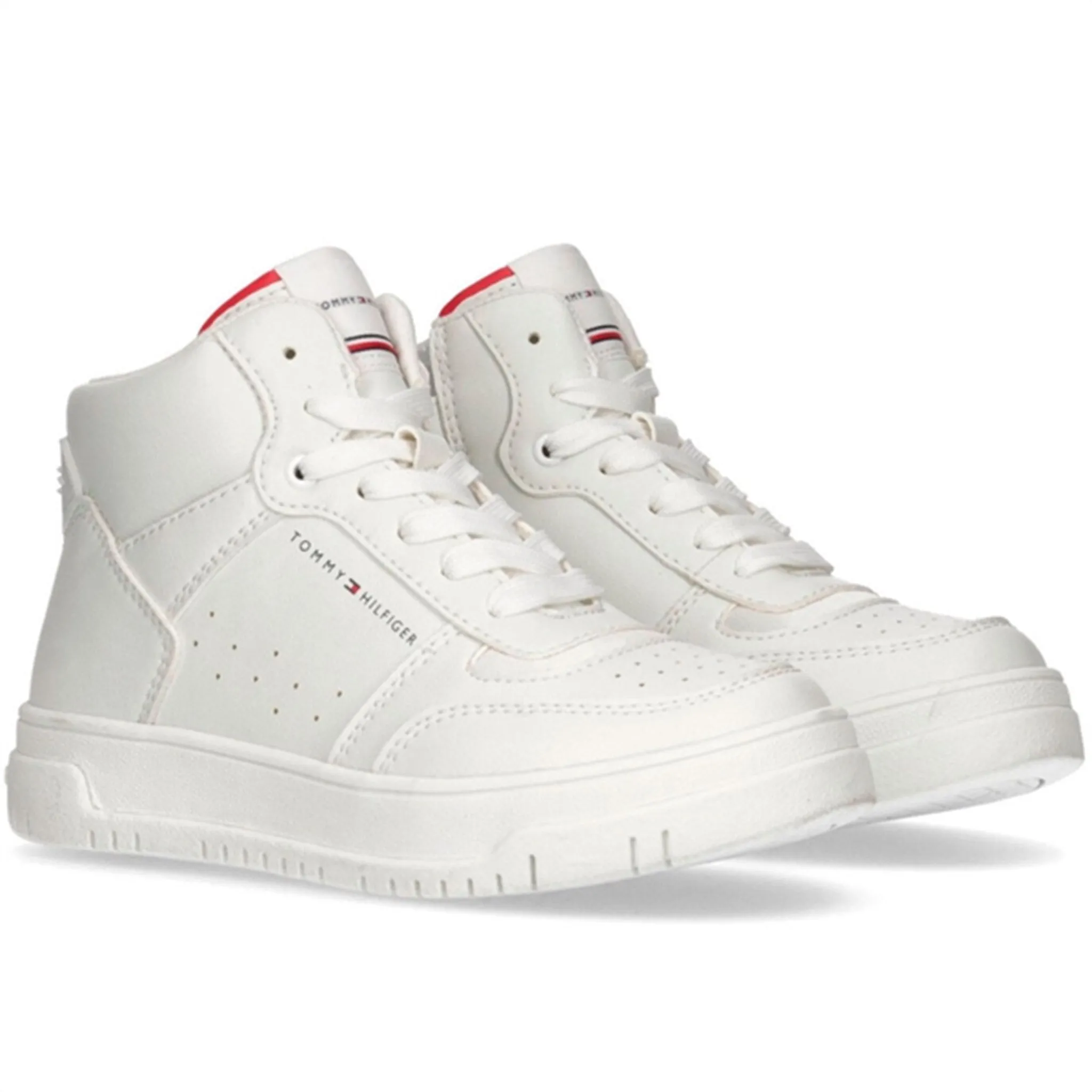 Tommy Hilfiger High Top Lace-Up Sneaker Off White