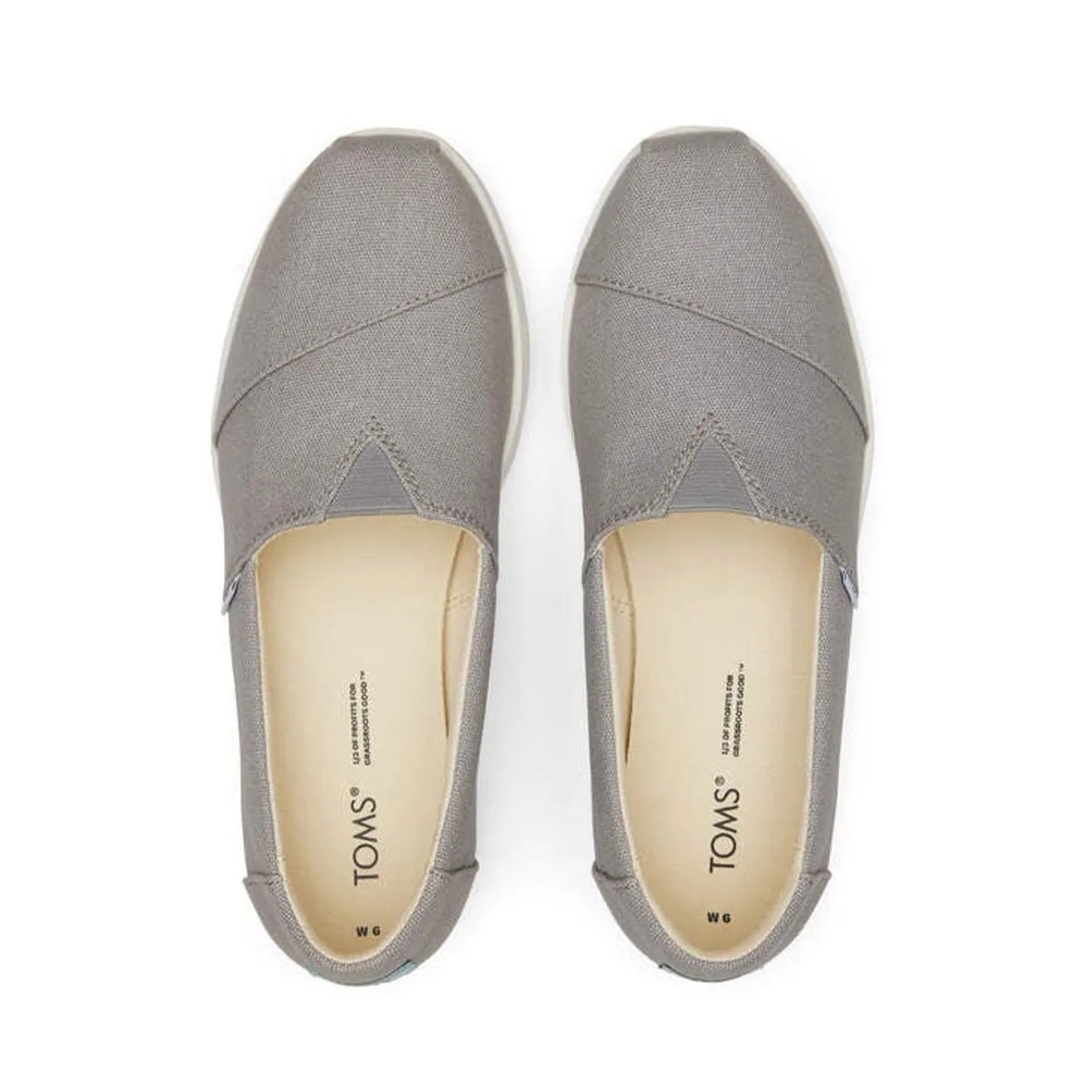 TOMS Espadrille Alpargata Midform Women - Drizzle Grey Canvas