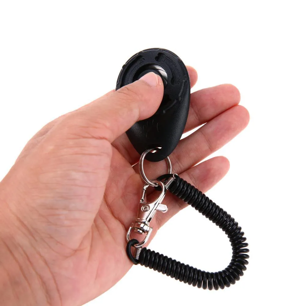 Train Like a Pro: 1pc Dog Training Clicker with Convenient Wrist Strap!