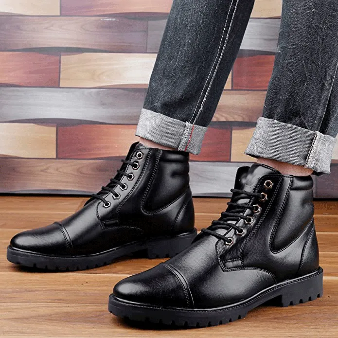 Trendy Casual Lace-Up Boot For Men's-JonasParamount