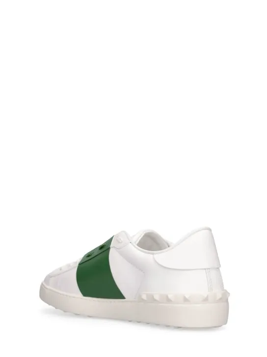 Valentino Garavani   Open leather low top sneakers 