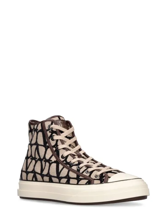 Valentino Garavani   Toile Iconographe high-top sneakers 