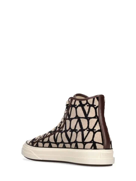 Valentino Garavani   Toile Iconographe high-top sneakers 