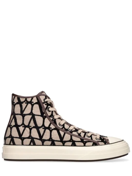 Valentino Garavani   Toile Iconographe high-top sneakers 