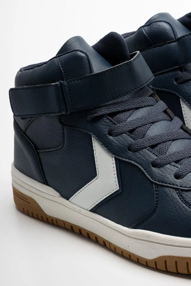 Velcro Strap High Top Navy