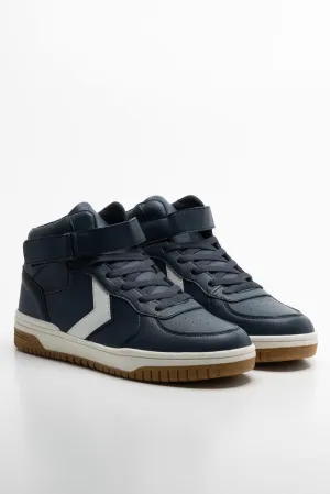 Velcro Strap High Top Navy