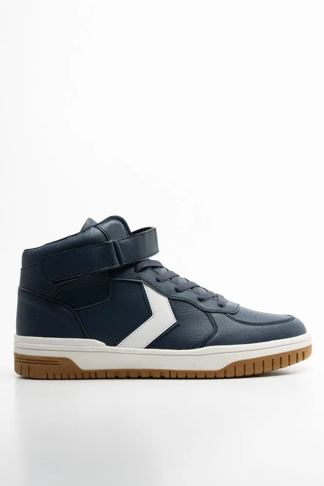 Velcro Strap High Top Navy