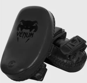 VENUM LIGHT 1175 MUAY THAI BOXING MMA KICK PADS Skintex Leather Black