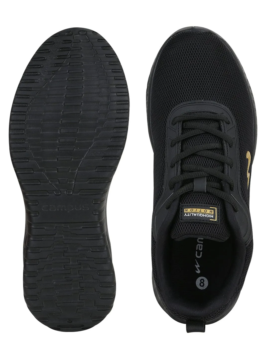 WELLS Black Men's Running Shoes