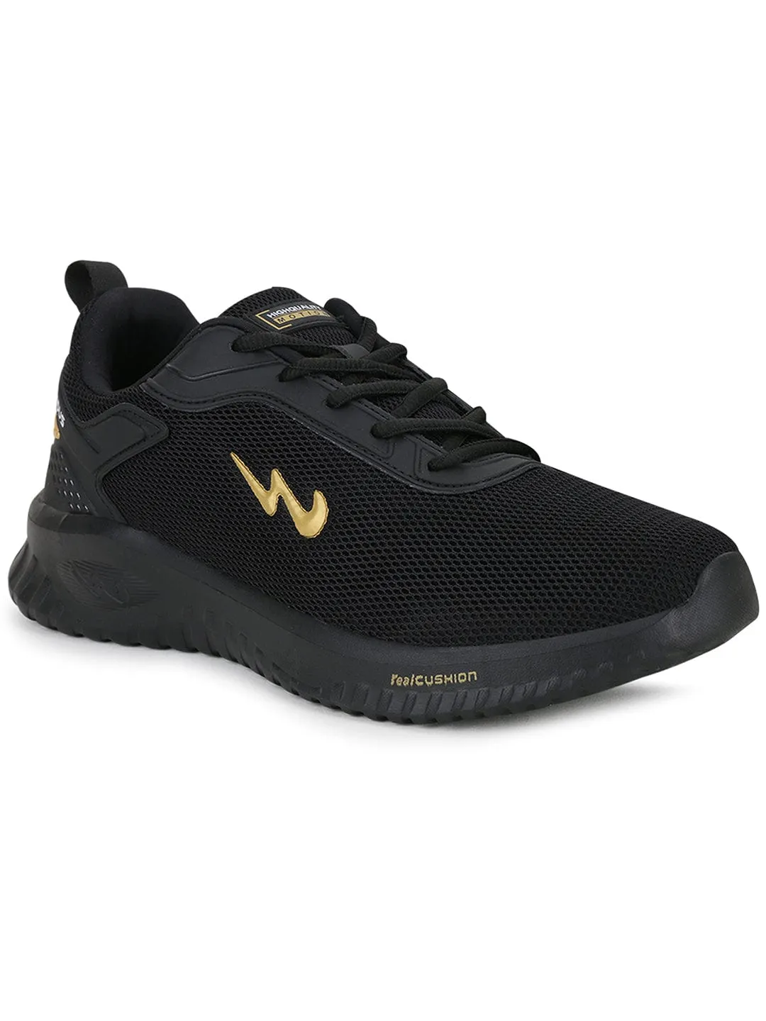 WELLS Black Men's Running Shoes