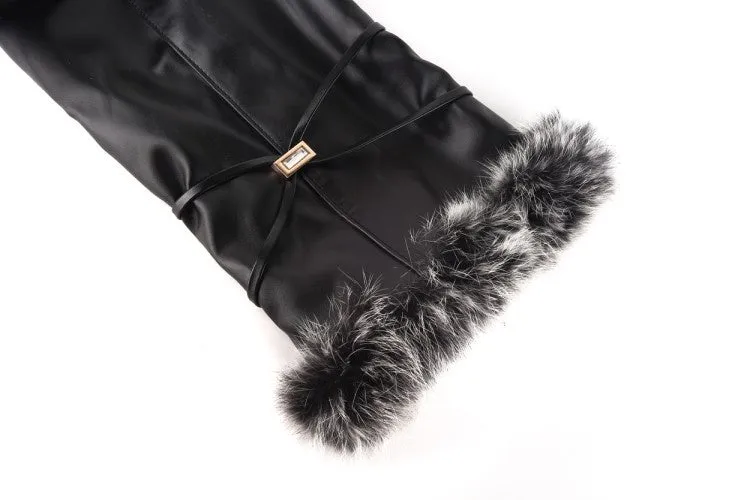 Women Furry High Heel Over the Knee Boots