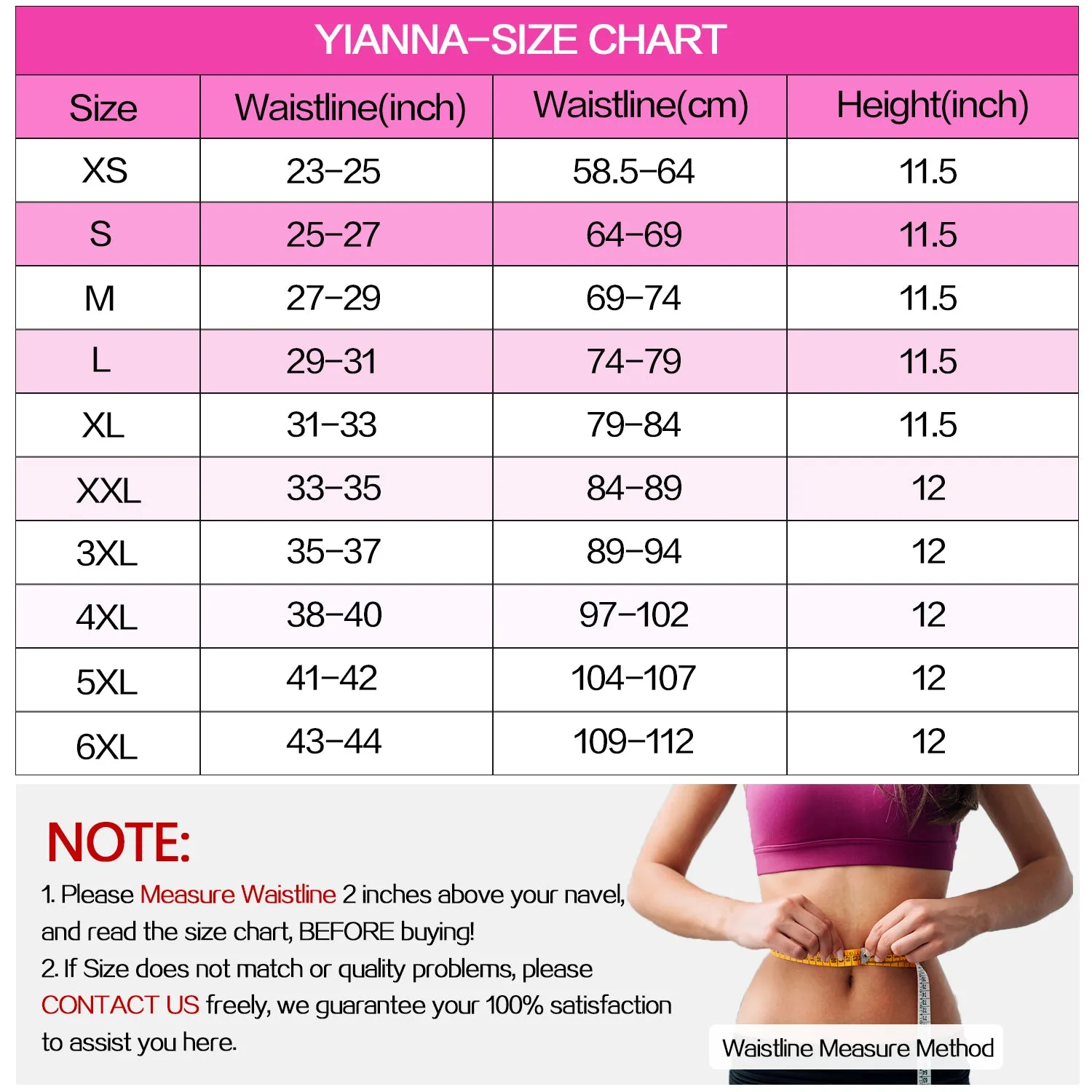 YIANNA Women Classic Latex Waist Trainer  9 Steel Bones 3 Row Hooks